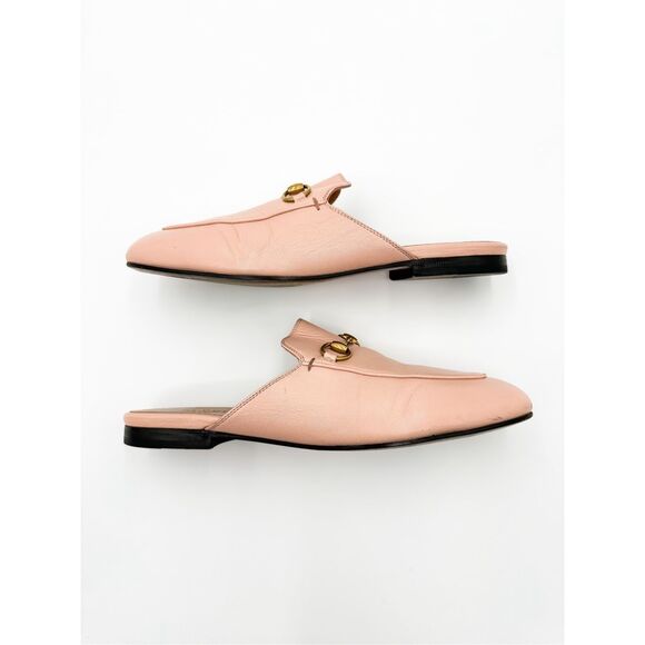 Gucci Pink Leather Flats with Horsebit Detail - Picture 4 of 15
